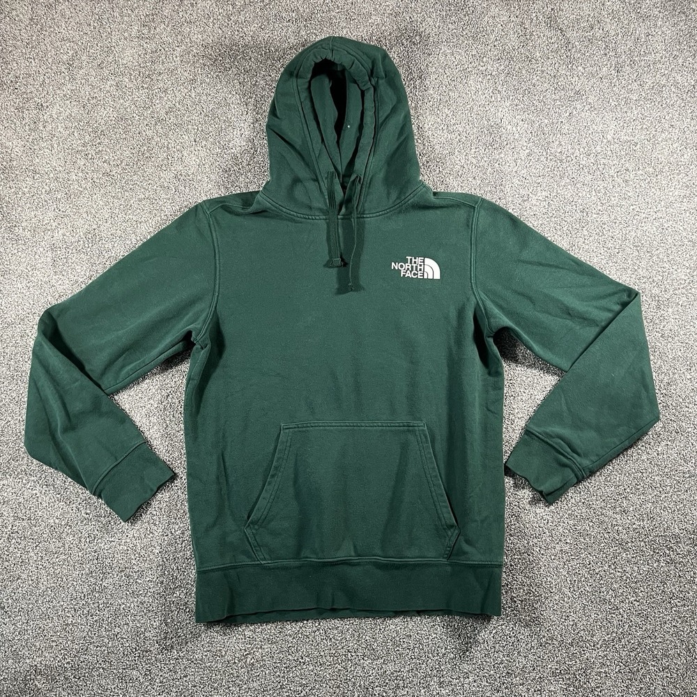 The North Face Pullover Hoodie Green Logo Sweatshirt Fleece Men’s Small